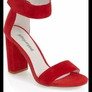 Jeffrey Campbell Red Suede Heels